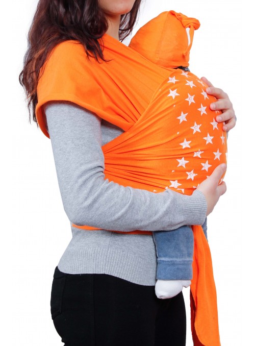 Fascia porta bebè baby wrap, arancione