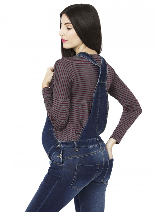 Salopette premaman in jeans